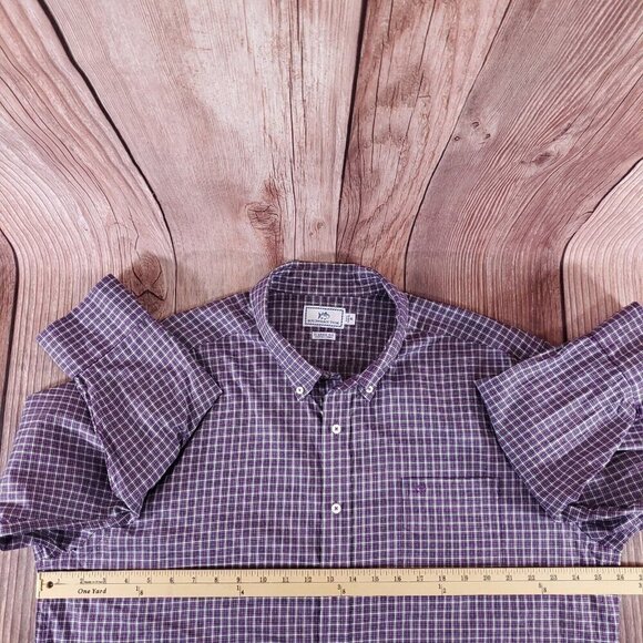 Southern Tide Mens Size XXL Classic Fit Purple Long Sleeve Button Down Shirt - Picture 11 of 12